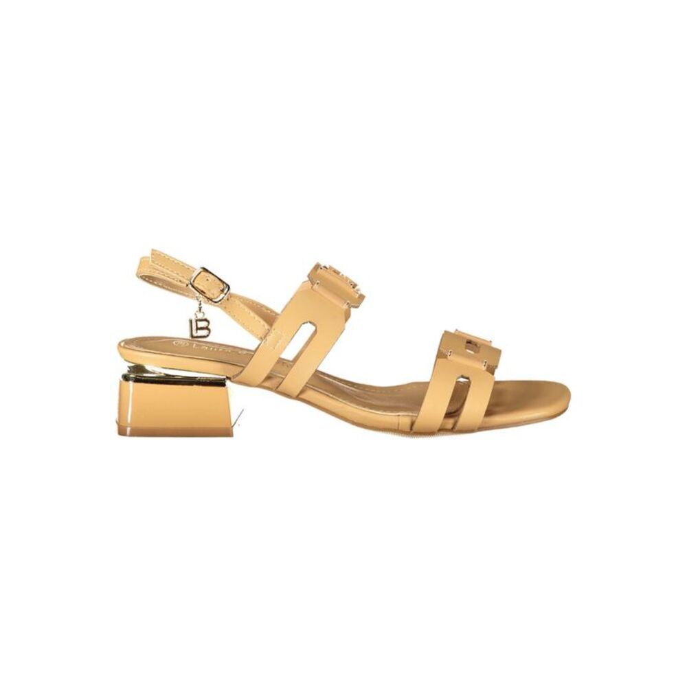Laura Biagiotti Beige Polyurethane Women Women's Sandal